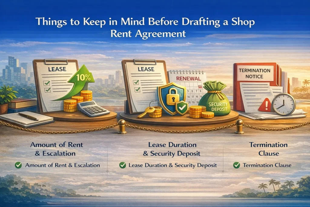 What Are the Things to be Kept in Mind Before You Draft a Shop Rent Agreement