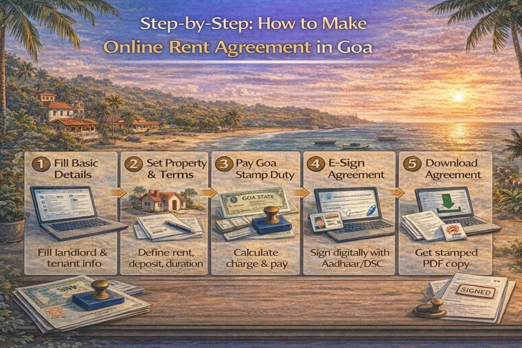 Step by Step How to Make Online Rent Agreement in Goa