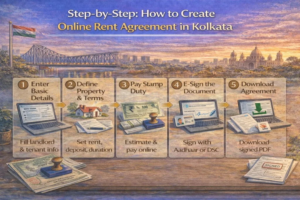 Step by Step How to Create Online Rent Agreement in Kolkata