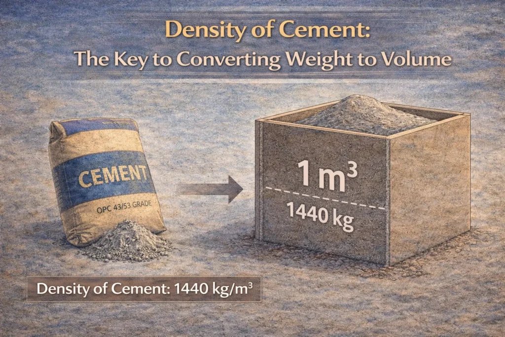 Density of Cement The Key to Converting Weight to Volume