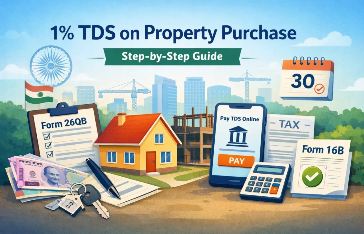 How to Pay 1% TDS on Property Purchase in India – A Step-by-Step Guide