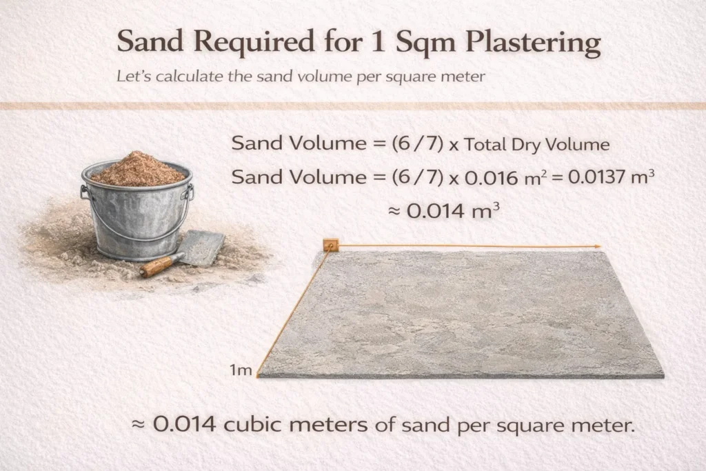 Sand Required for 1 Sqm Plastering