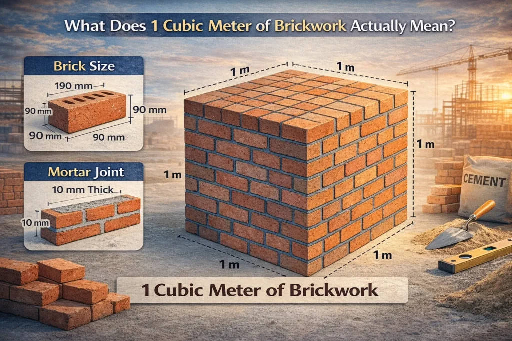 What Does 1 Cubic Meter of Brickwork Actually Mean