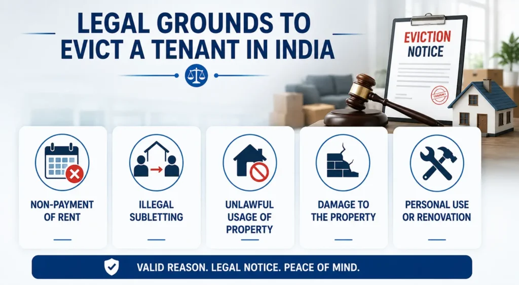 Legal Grounds to evict a tenant in India