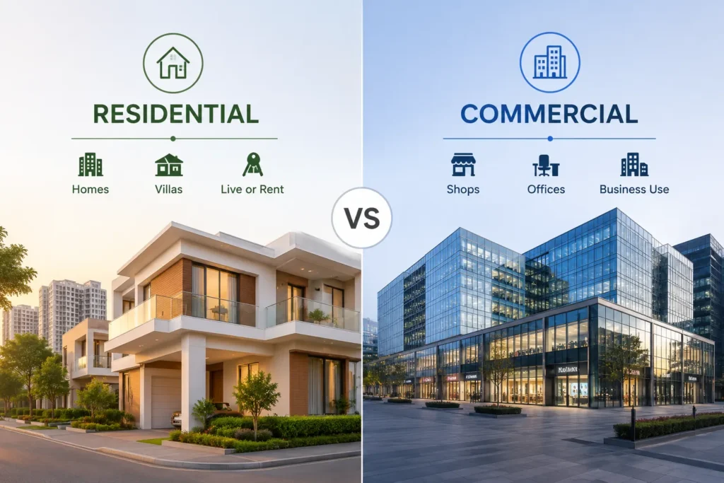Difference Between Commercial and Residential Real Estate