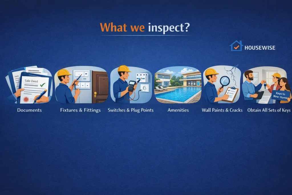 What do we inspect while we take possession of your property in Chennai