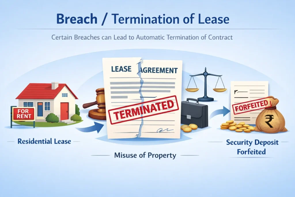 BreachTermination of Lease agreement