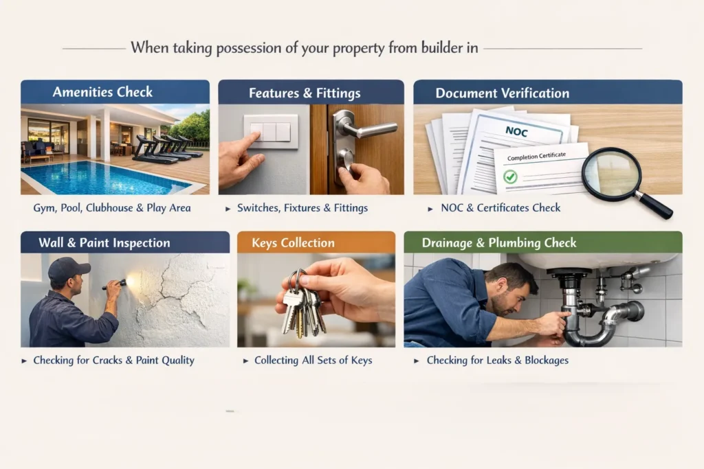 What do we inspect while we take possession of your property
