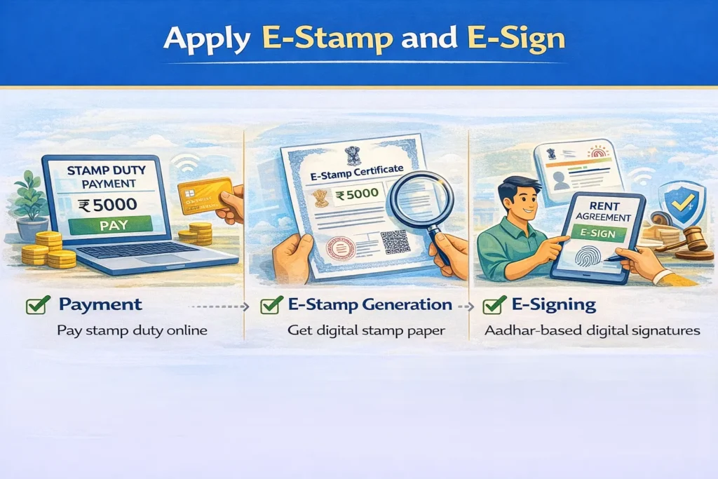 Apply E Stamp and E Sign