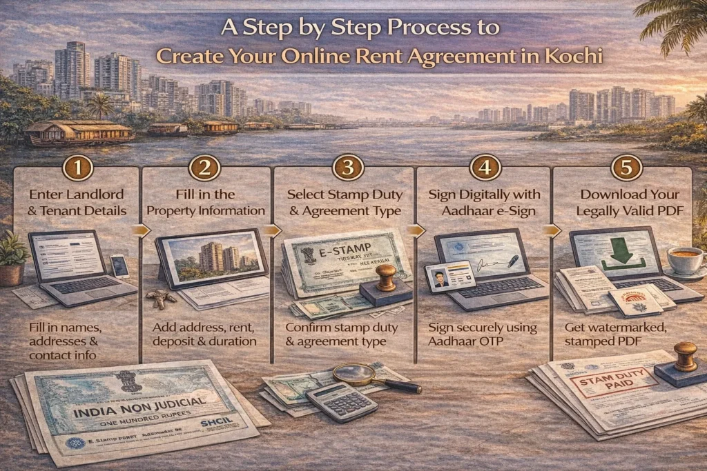 A Step by Step Process to Create Your Online Rent Agreement in Kochi