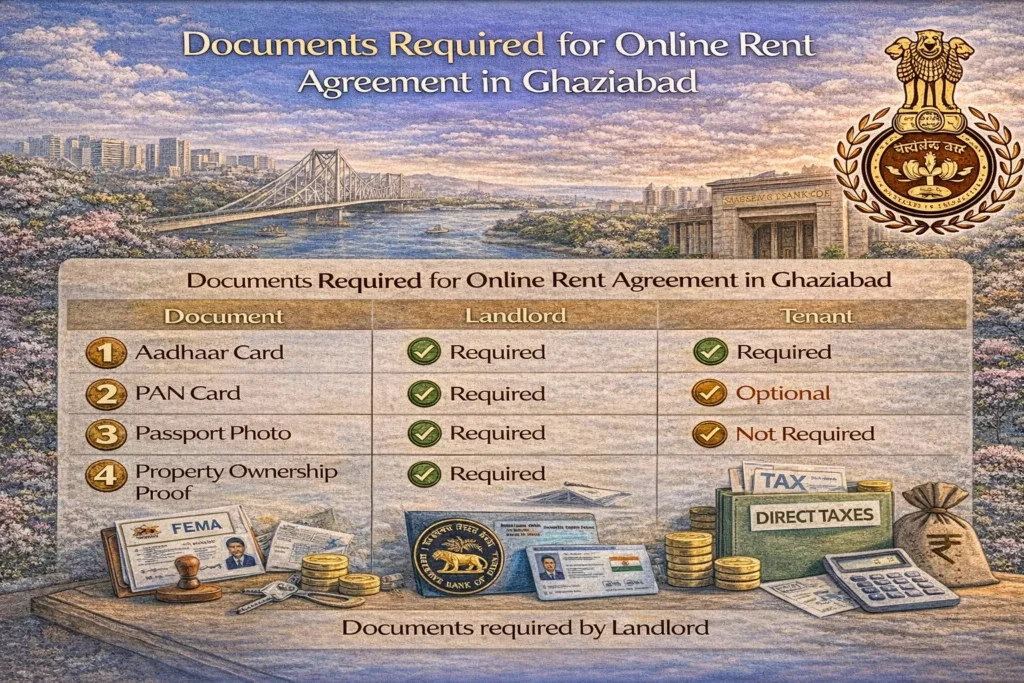 Documents Required for Online Rent Agreement in Ghaziabad