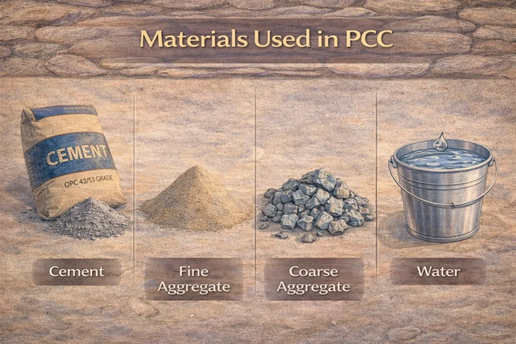 Materials Used in PCC