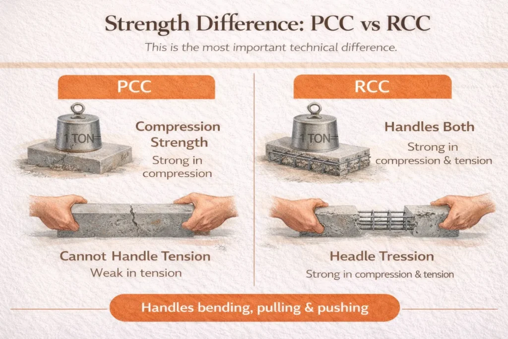 Strength Difference PCC vs RCC