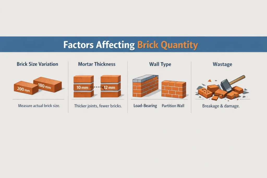 Factors affecting brick quantity