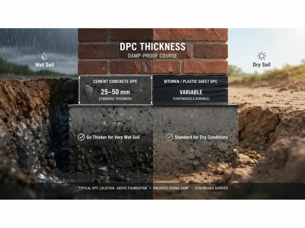 Thickness of DPC